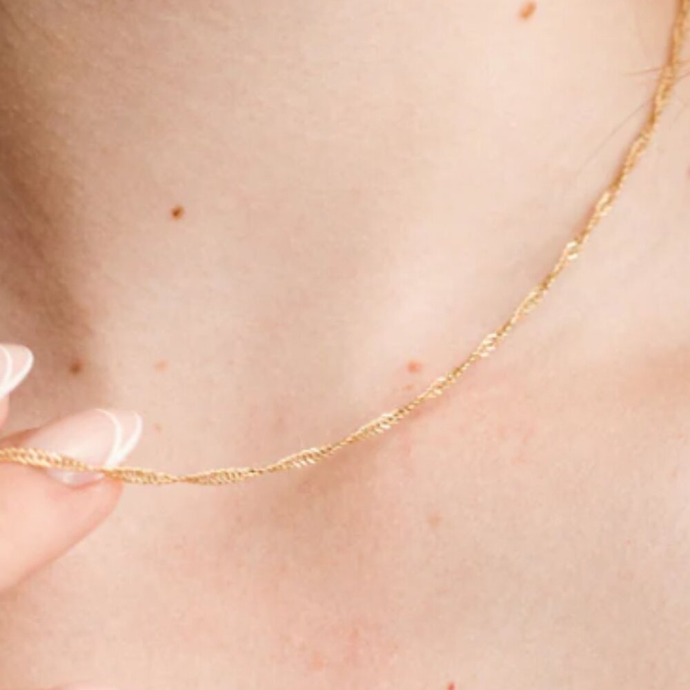Gold Chain Waterproof Necklace Everyday Necklace Gold Chain Sparkle Chain PRETTY